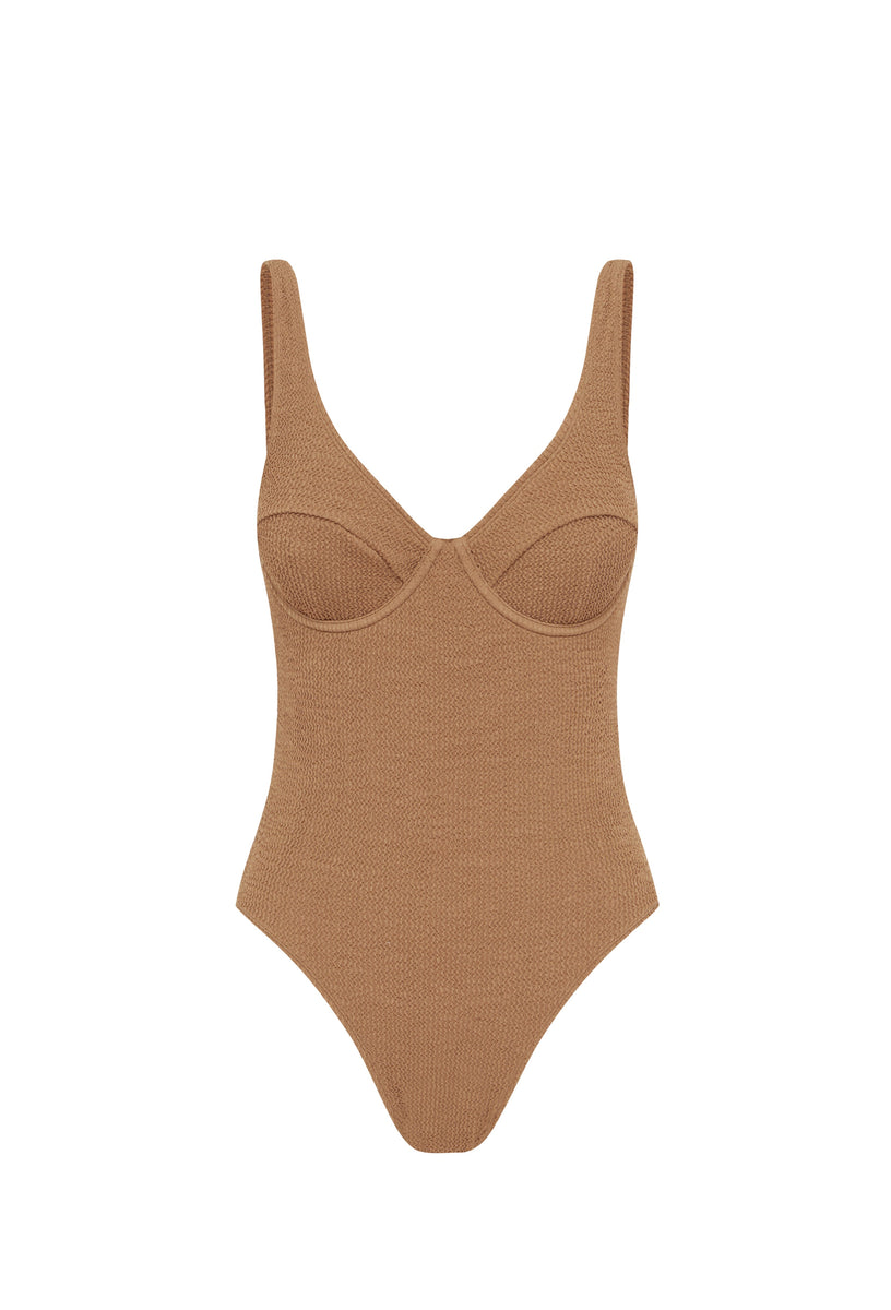 HYAMS ONE PIECE - LATTE – Somerfield Swim Worldwide